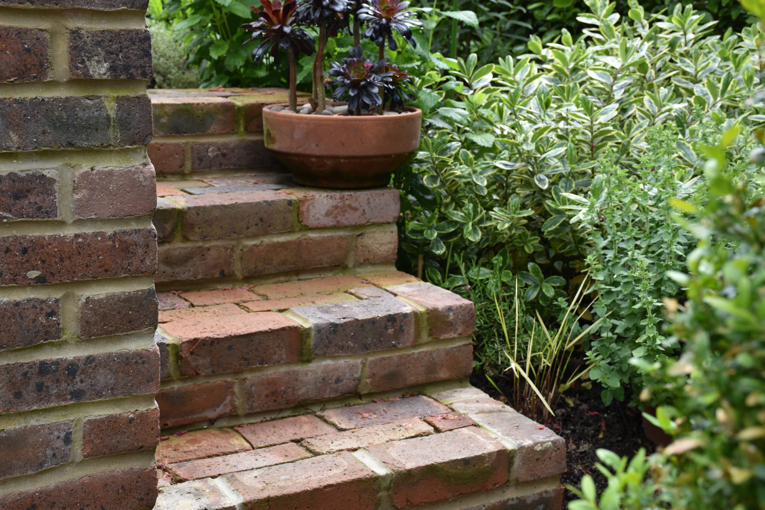 landscaping and brickwork