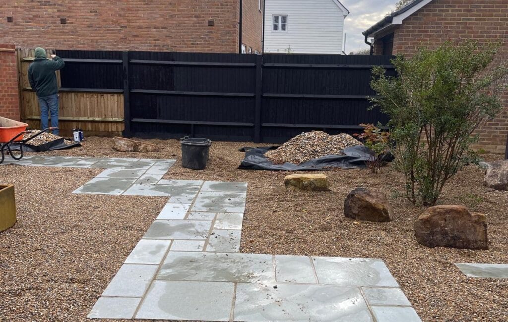 finishing touches to low maintenance garden